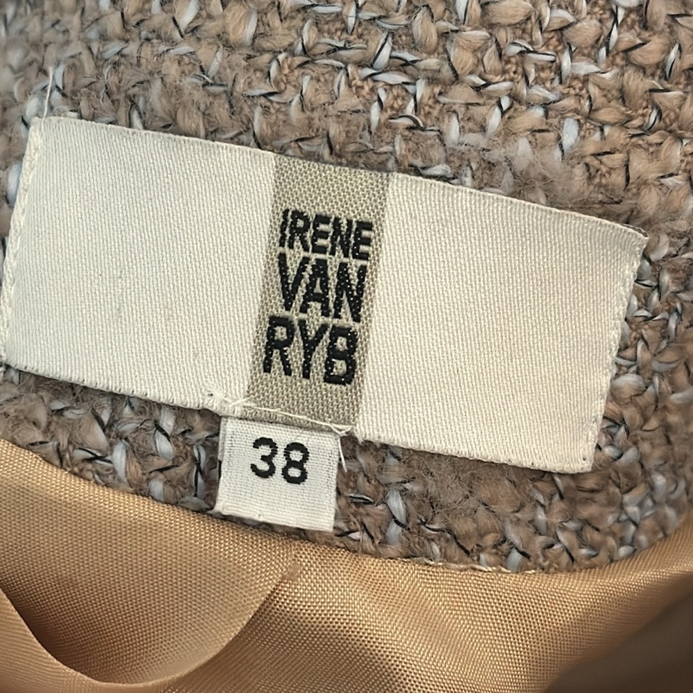 IRENE VAN RYB Dusty Pink Blue Blazer size 38 Small‎ S Buttons Jacket Frayed Work - Picture 4 of 7